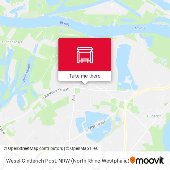 Карта Wesel Ginderich Post