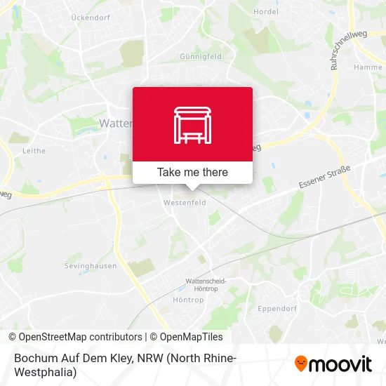 Карта Bochum Auf Dem Kley