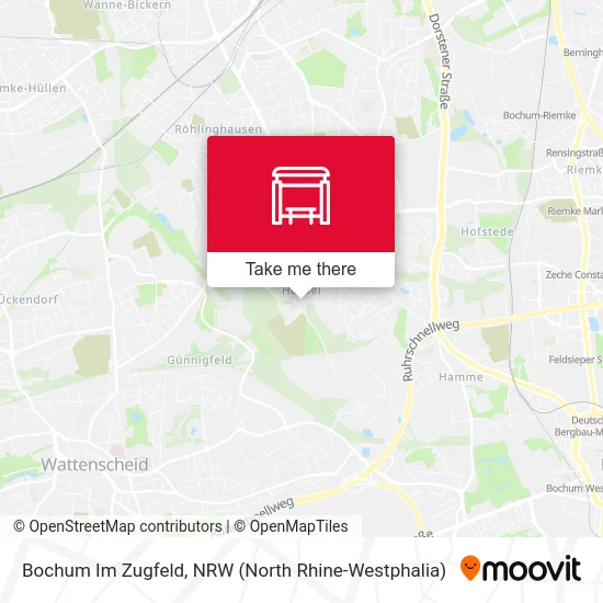 Карта Bochum Im Zugfeld