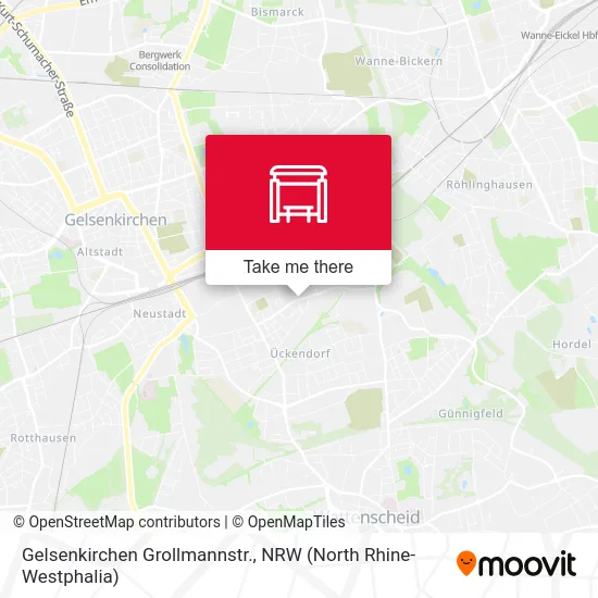 Карта Gelsenkirchen Grollmannstr.