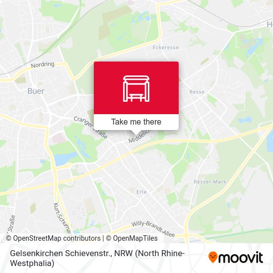Карта Gelsenkirchen Schievenstr.