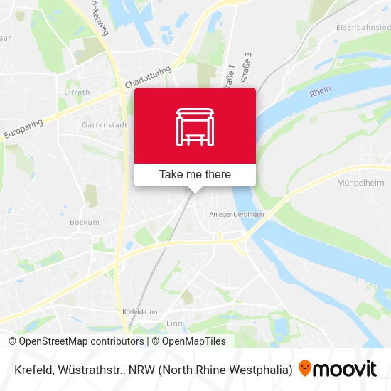 Карта Krefeld, Wüstrathstr.
