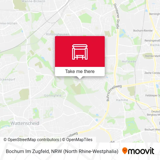 Карта Bochum Im Zugfeld