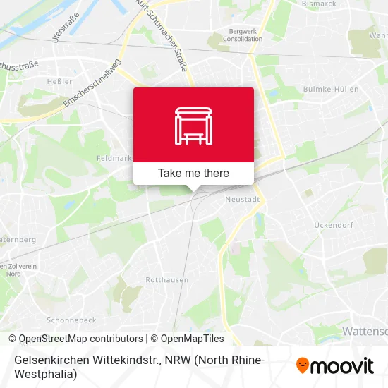 Карта Gelsenkirchen Wittekindstr.