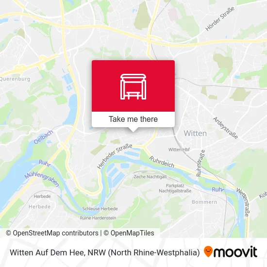 Карта Witten Auf Dem Hee