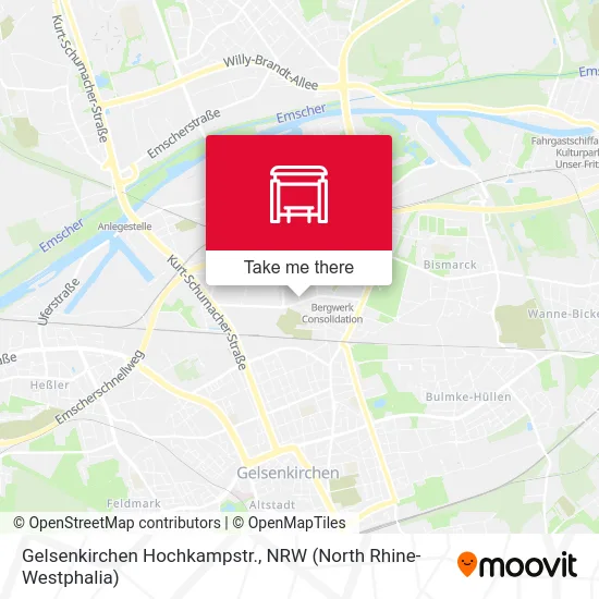 Карта Gelsenkirchen Hochkampstr.
