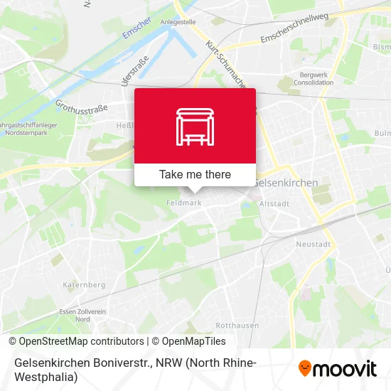 Карта Gelsenkirchen Boniverstr.