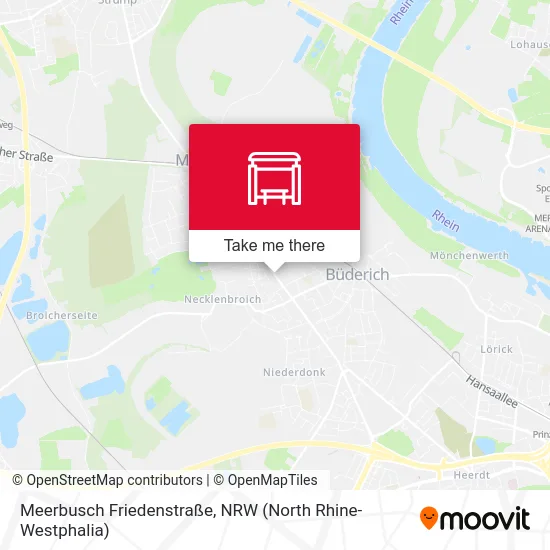 Карта Meerbusch Friedenstraße