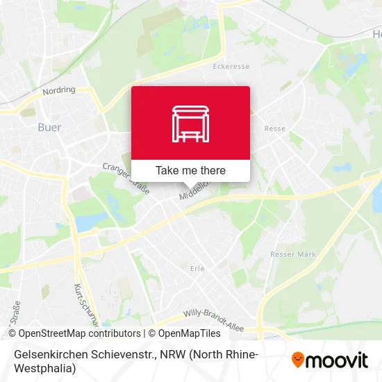 Карта Gelsenkirchen Schievenstr.