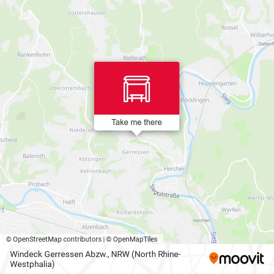 Карта Windeck Gerressen Abzw.