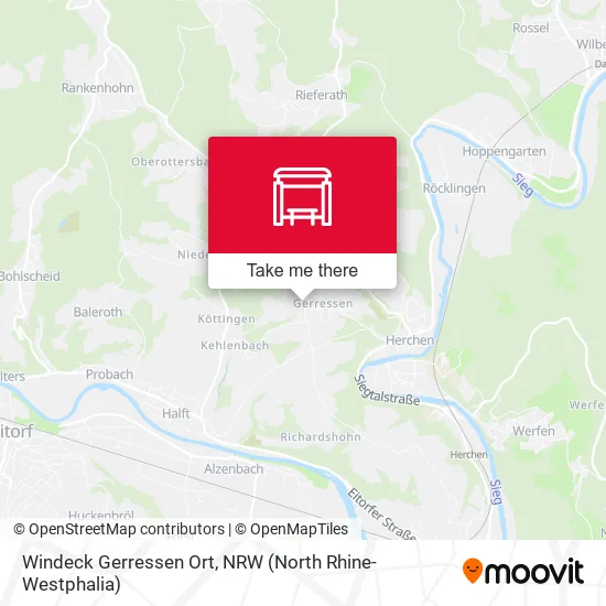 Карта Windeck Gerressen Ort