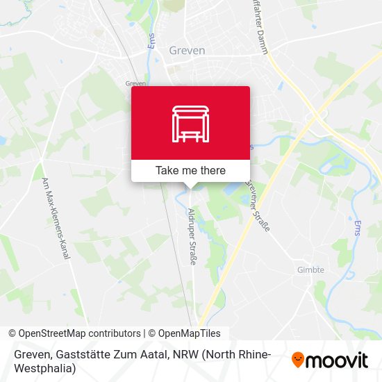 Greven, Gaststätte Zum Aatal map