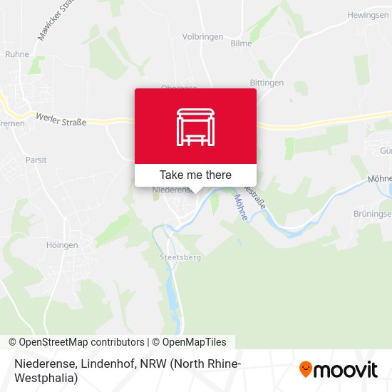 Niederense, Lindenhof map