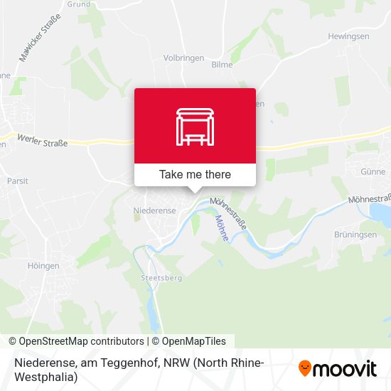 Niederense, am Teggenhof map