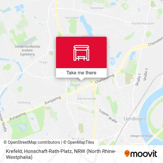 Krefeld, Honschaft-Rath-Platz map
