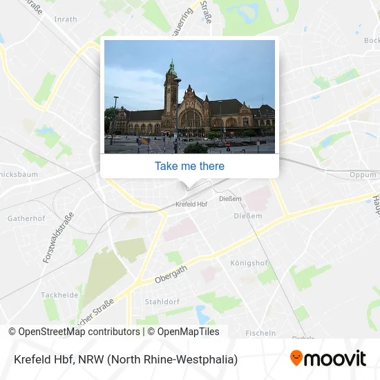 Krefeld Hbf map