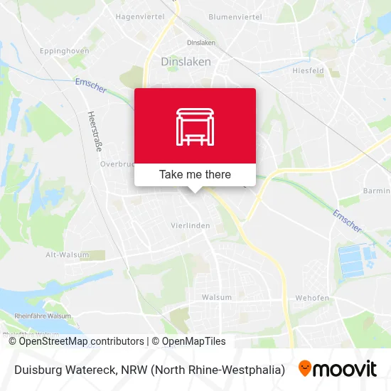 Duisburg Watereck map