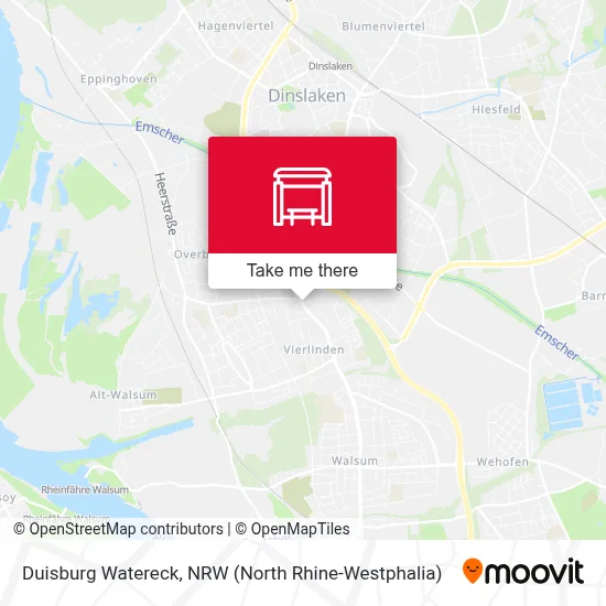 Duisburg Watereck map