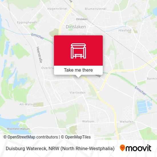 Duisburg Watereck map