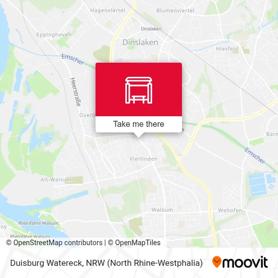 Duisburg Watereck map