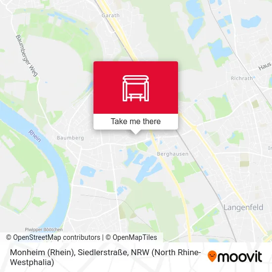 Карта Monheim (Rhein), Siedlerstraße