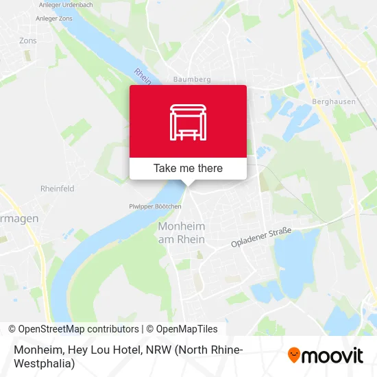 Monheim, Hey Lou Hotel map