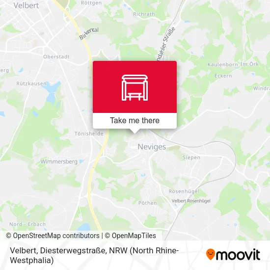 Карта Velbert, Diesterwegstraße