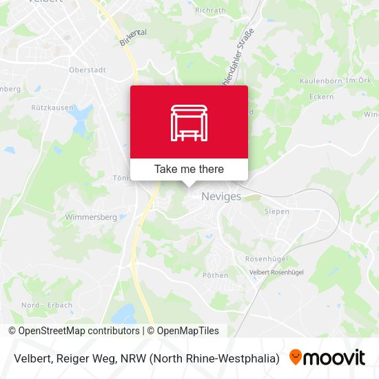 Карта Velbert, Reiger Weg
