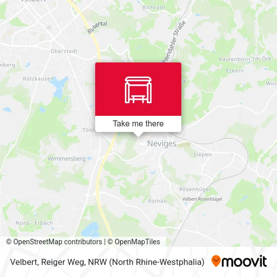 Карта Velbert, Reiger Weg