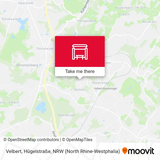 Velbert, Hügelstraße map