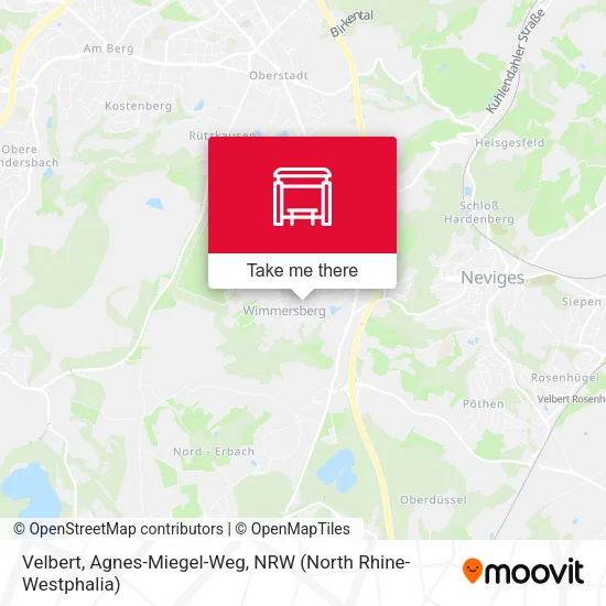 Карта Velbert, Agnes-Miegel-Weg