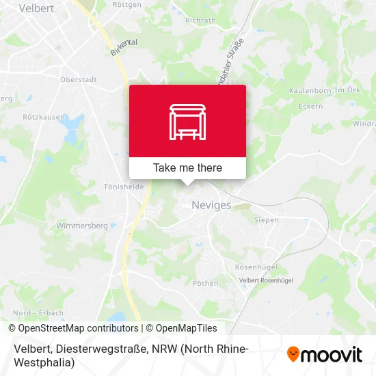 Карта Velbert, Diesterwegstraße