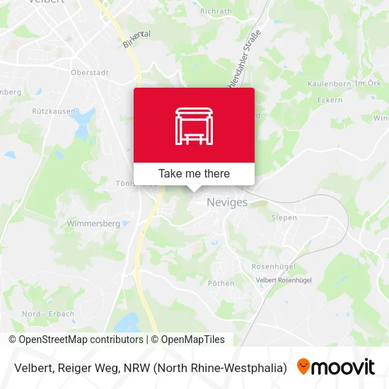 Карта Velbert, Reiger Weg