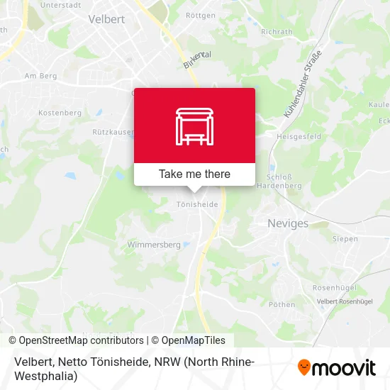 Карта Velbert, Netto Tönisheide