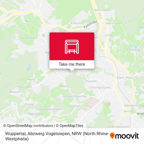 Карта Wuppertal, Abzweig Vogelsiepen