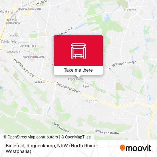 Bielefeld, Roggenkamp map