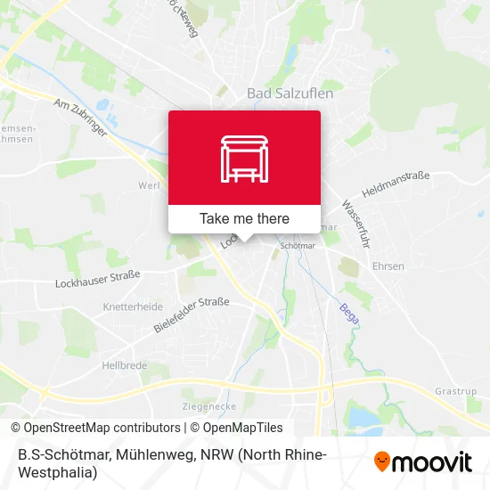 Карта B.S-Schötmar, Mühlenweg