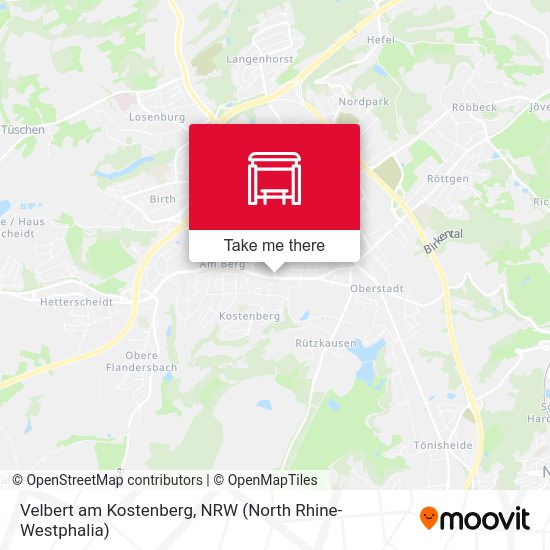 Карта Velbert am Kostenberg