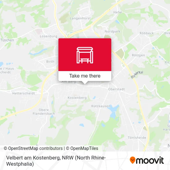 Velbert am Kostenberg map