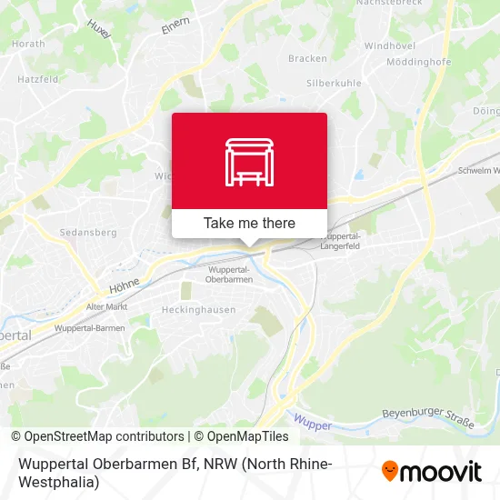 Wuppertal Oberbarmen Bf map