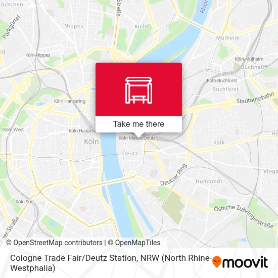 Köln Messe/Deutz Bf map