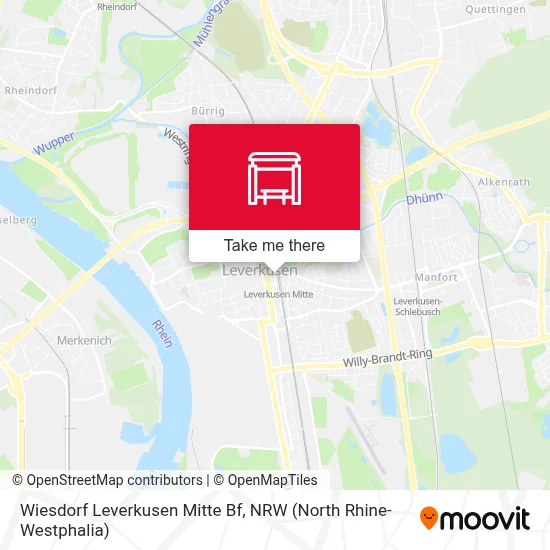 Wiesdorf Leverkusen Mitte Bf map