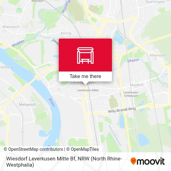 Wiesdorf Leverkusen Mitte Bf map