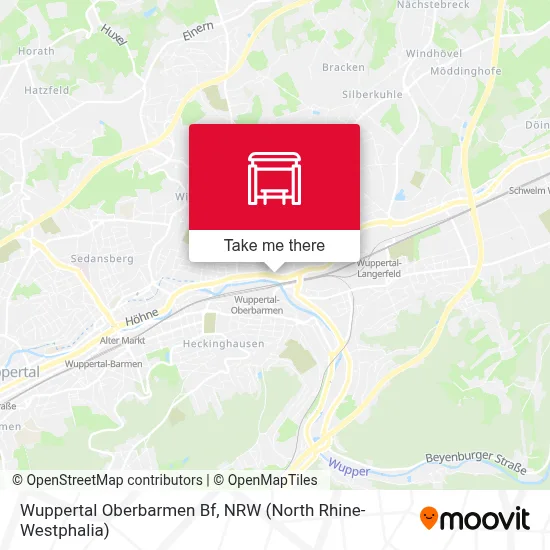 Wuppertal Oberbarmen Bf map