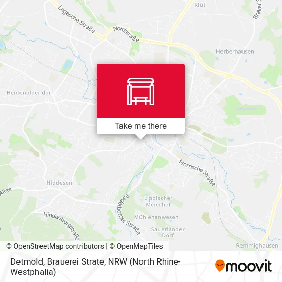 Detmold, Brauerei Strate map