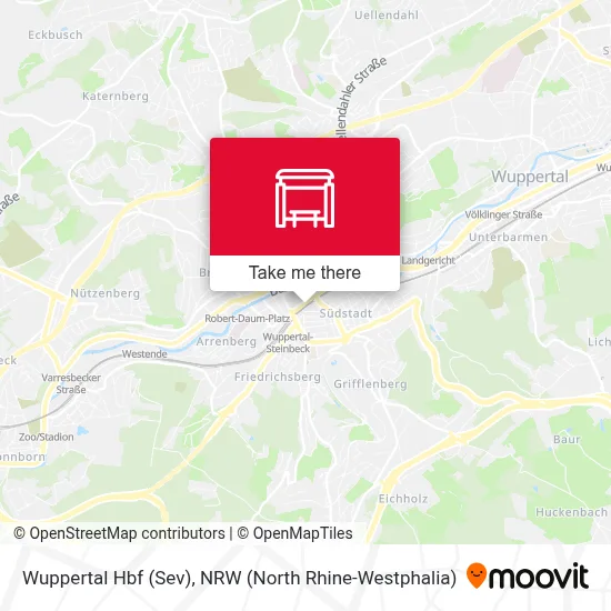 Wuppertal Hbf (Sev) map