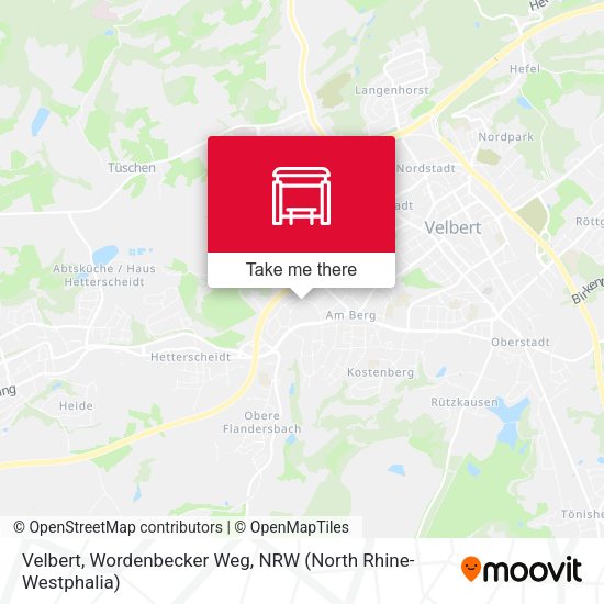 Карта Velbert, Wordenbecker Weg