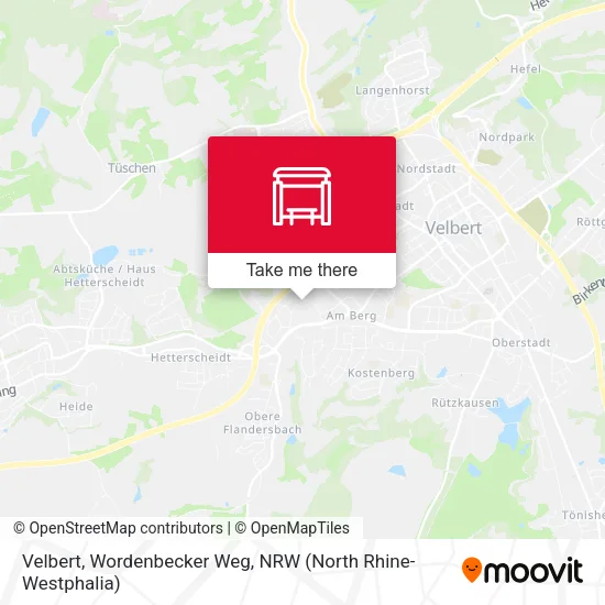 Карта Velbert, Wordenbecker Weg