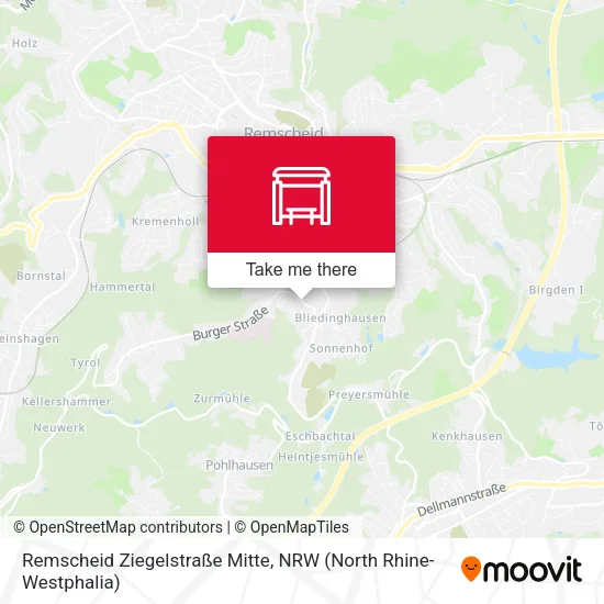 Карта Remscheid Ziegelstraße Mitte