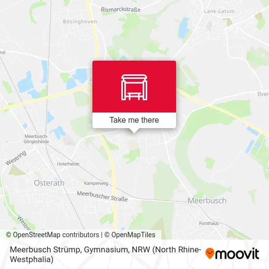 Карта Meerbusch Strümp, Gymnasium